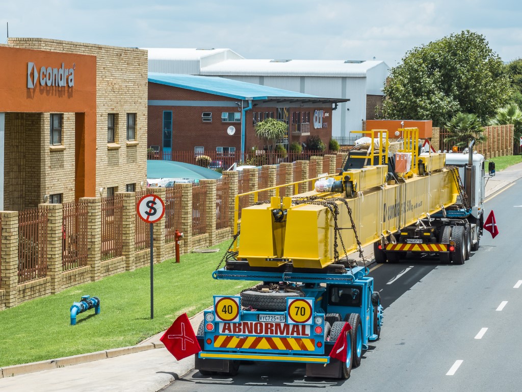 Road delivery of typical overhead crane. (NB-This photo does not depict the cranes mentioned in this story)