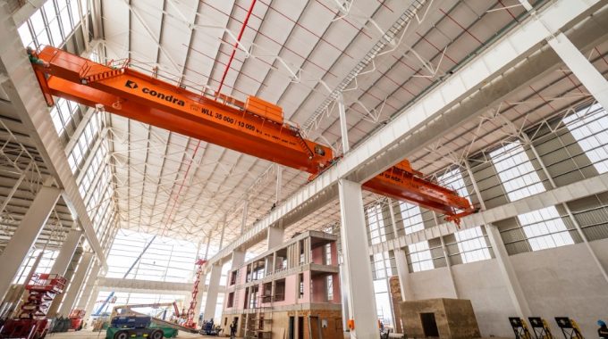 Condra Overhead Cranes In A Factory Environment. (Note: The Cranes In This Photograph Are Not The Robertson & Caine Cranes)