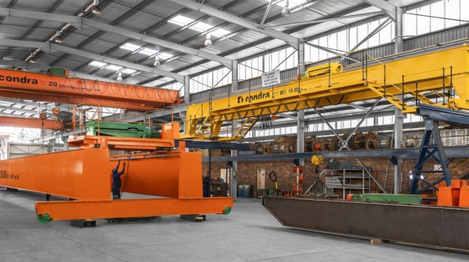 Cranes Under Manufacture At Condra’s Raceway Industrial Park Factory, Outside Johannesburg.